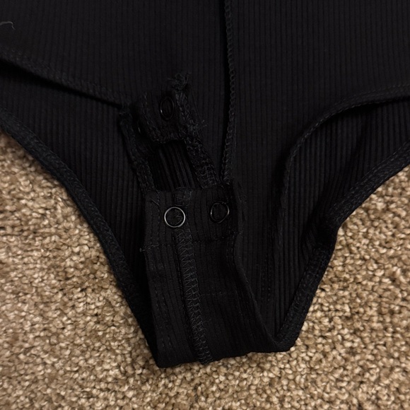 Naked Wardrobe Black Sleeveless Ribbed Bodysuit - Picture 5 of 5